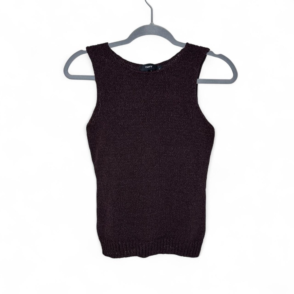 Theory brown knit tank top Size M #knitwear‎ #summer